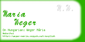 maria weger business card